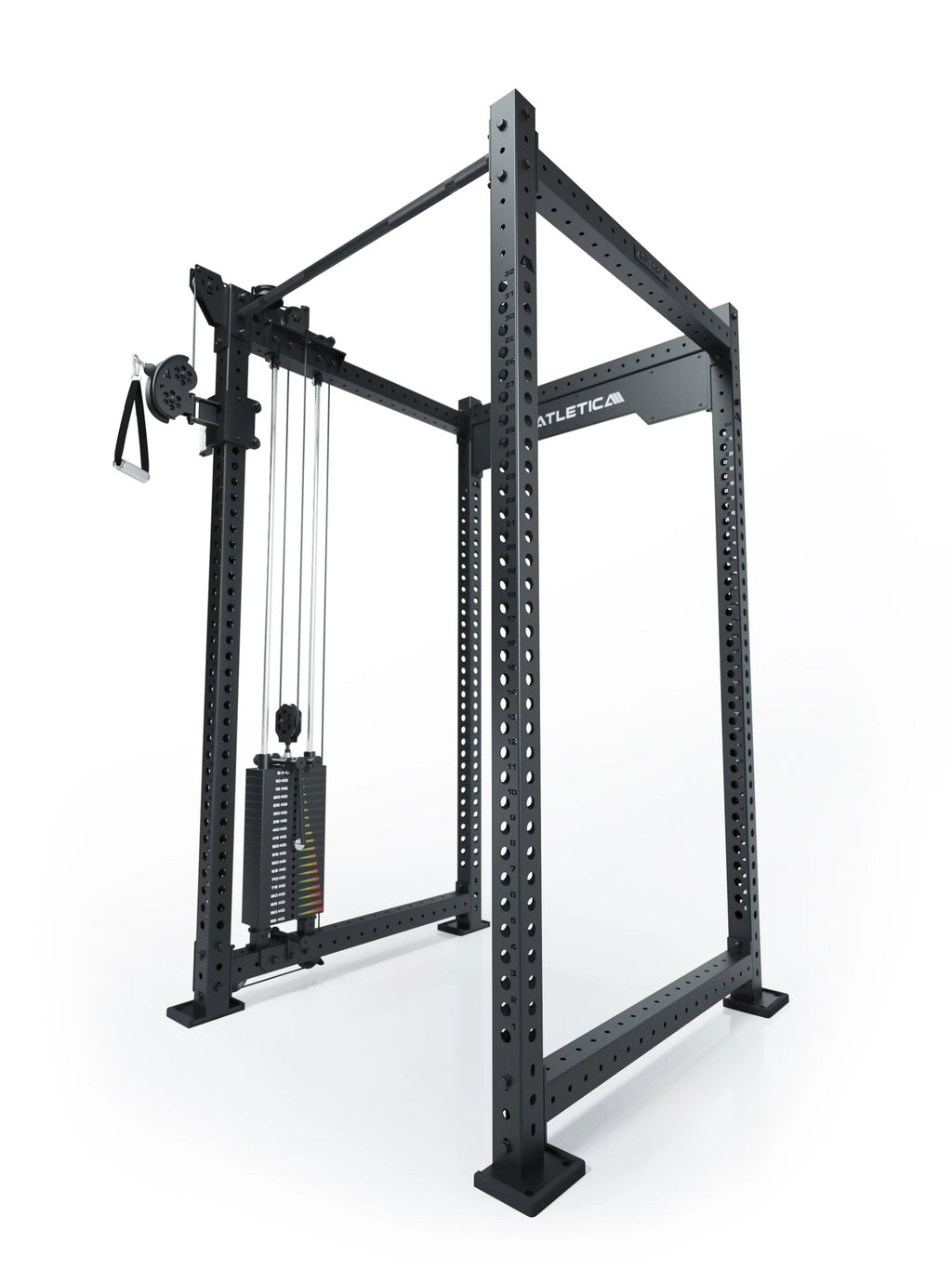 R8 Bradley Left - Cable Pulley Attachment with 190 lb Weight Stack, 43-inch Crossbar