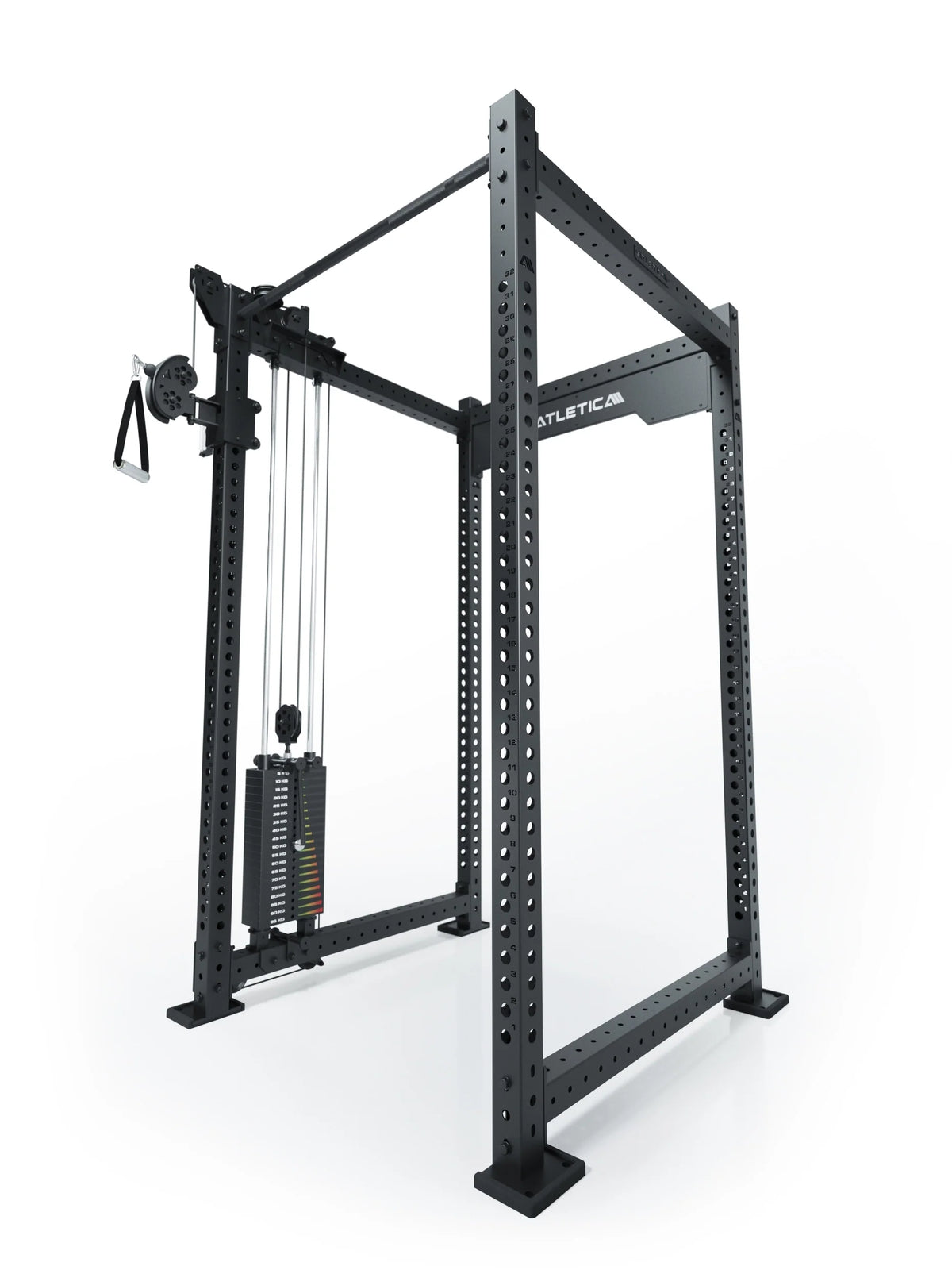 R8 Bradley Left - Cable Pulley Attachment with 210 lb Weight Stack, 43-inch Crossbar