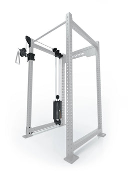 R8 Bradley - Cable pulley attachment on Power Rack, weight stack on the left
