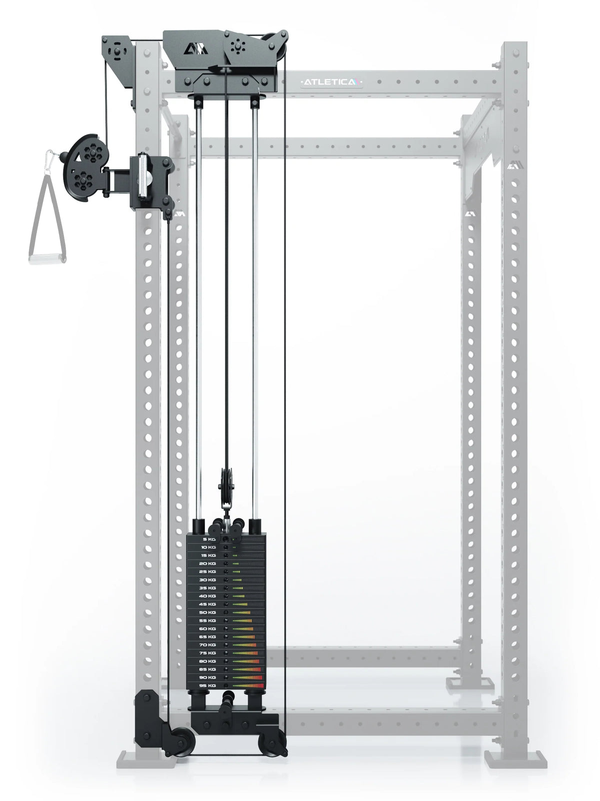 R8 Bradley - cable pulley attachment with weight stack, pulleys, handle