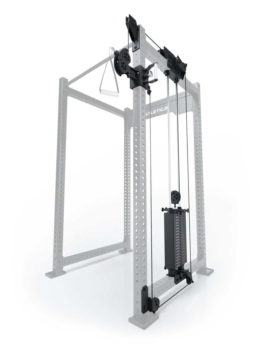 R8 Bradley - Cable Pulley Attachment with Weight Stack on the Right