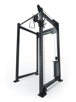R8 Bradley - Black power rack with cable pulley, 43-inch Crossbar
