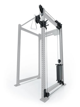 R8 Bradley - cable pulley attachment with 190 lb weight stack on the right, two pulleys, handle