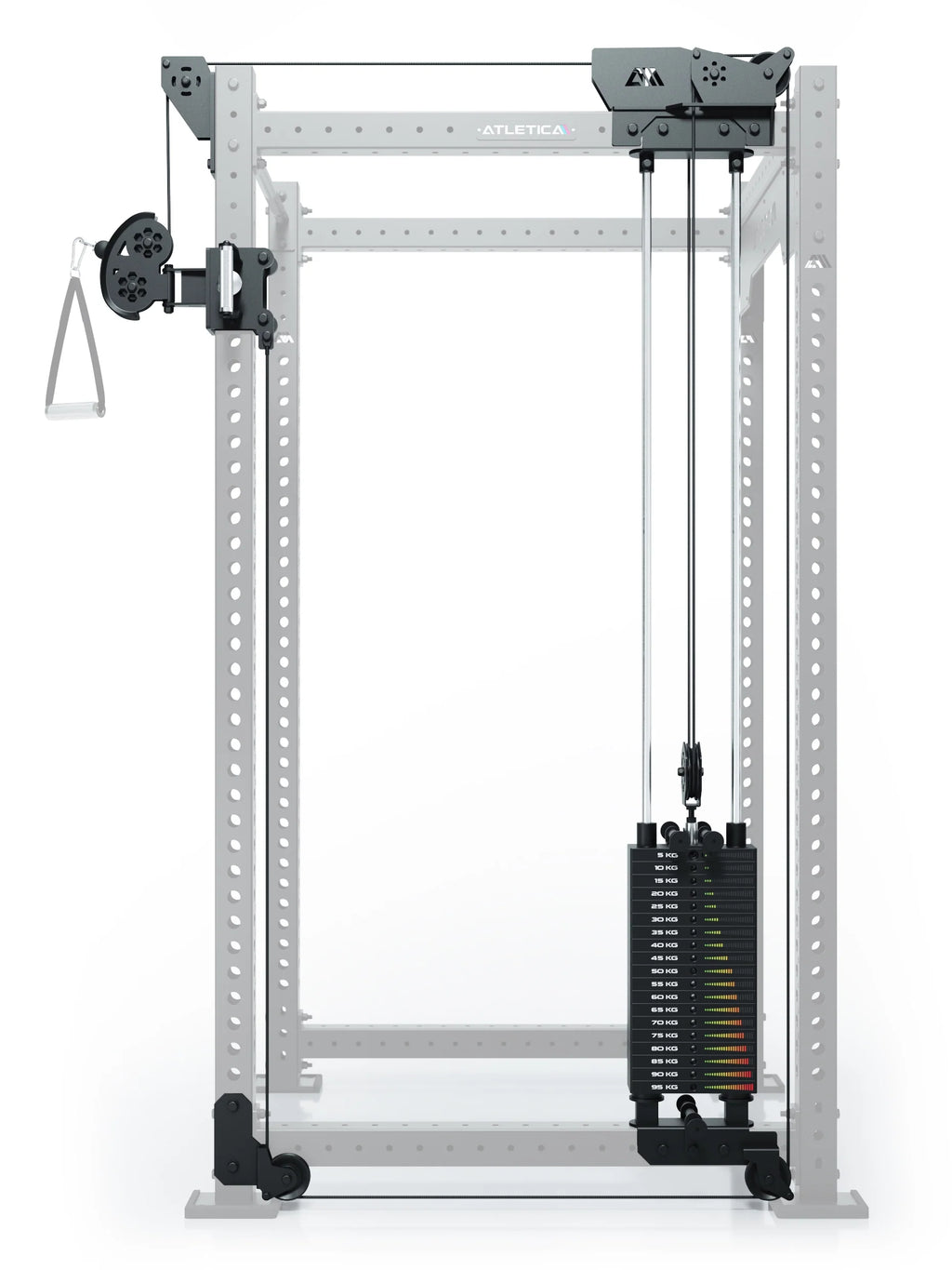 R8 Bradley - functional trainer with weight stack, pulley, handle at top