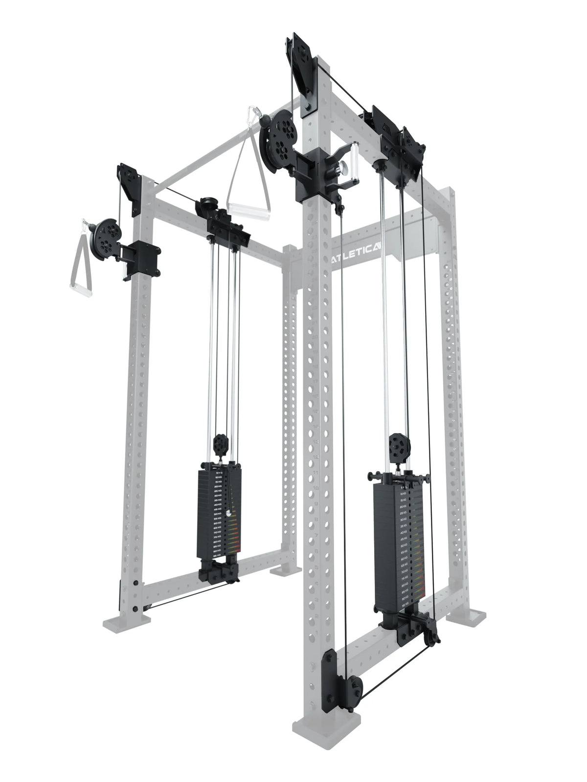 R8 Bradley - functional trainer with two 190 lb weight stacks, pulleys, handles