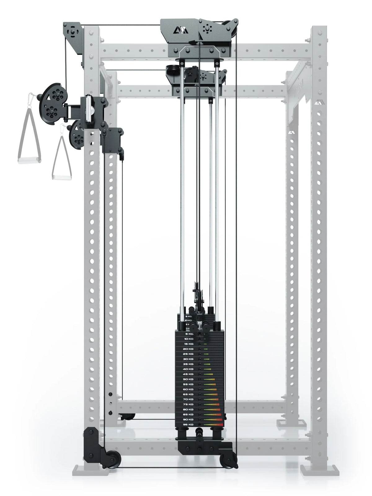 R8 Bradley Dual - cable pulley attachment with 210 lb weight stack, 43"