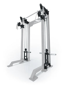 R8 Bradley Plate Loaded Cable Pulley Attachment, Dual, 16.5" depth, with weight plate holders, position 1