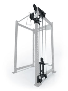 R8 Bradley Plate Loaded Cable Pulley Attachment, right, 43" Depth, with Weight Plate Holders, Position 1