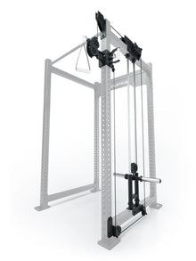 R8 Bradley Plate Loaded cable pulley attachment, right, 43" depth, with weight plate holders, position 2
