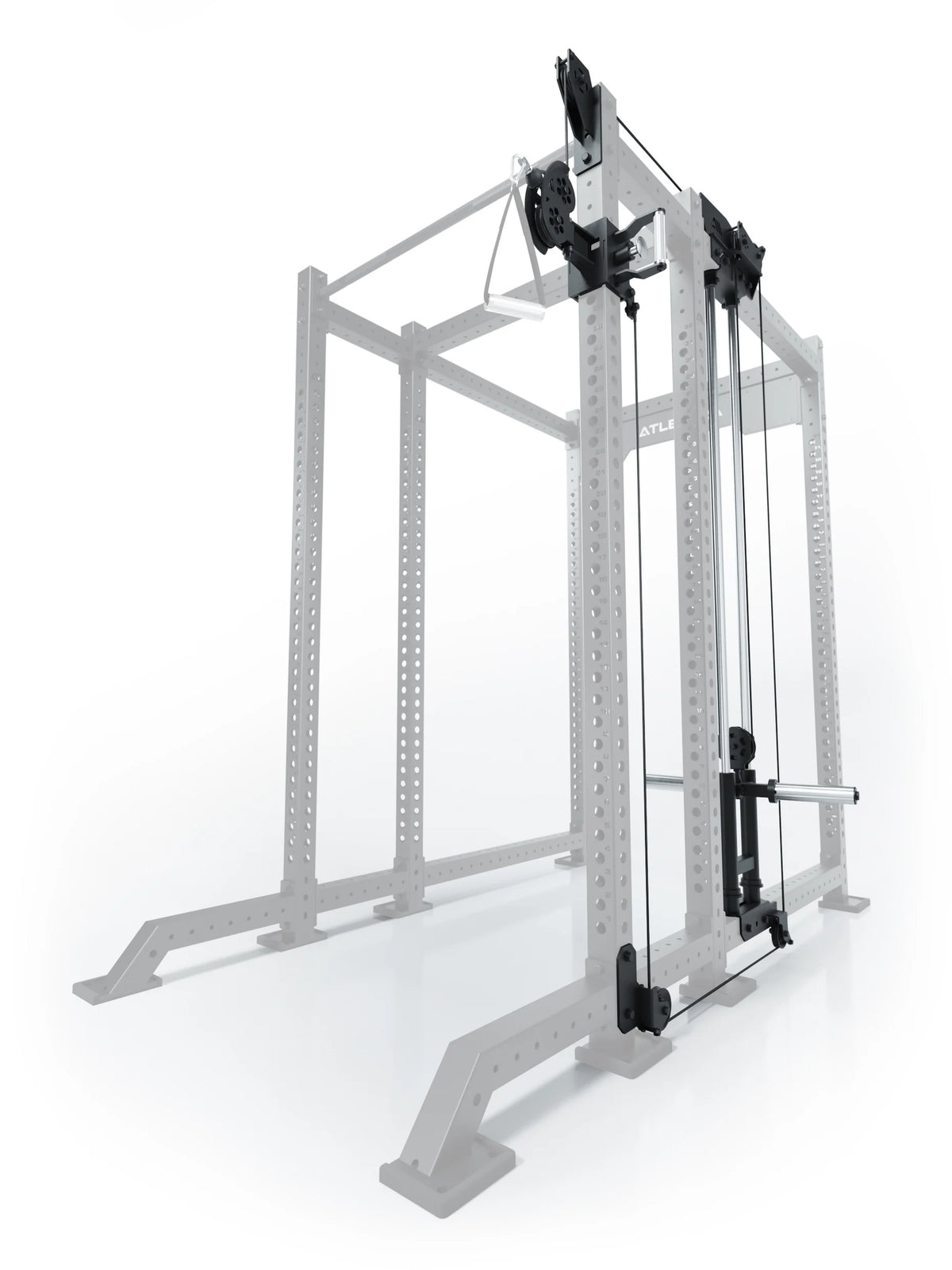 R8 Bradley Plate Loaded cable pulley attachment, right, 16.5" depth, with weight plate holders, position 4