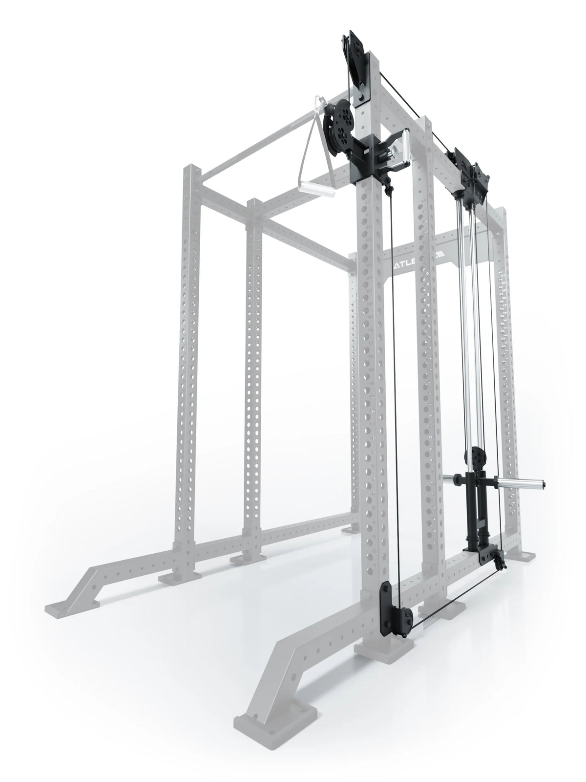 R8 Bradley Plate Loaded Cable Pulley Attachment, right, 16.5" depth, with weight plate holders, position 5