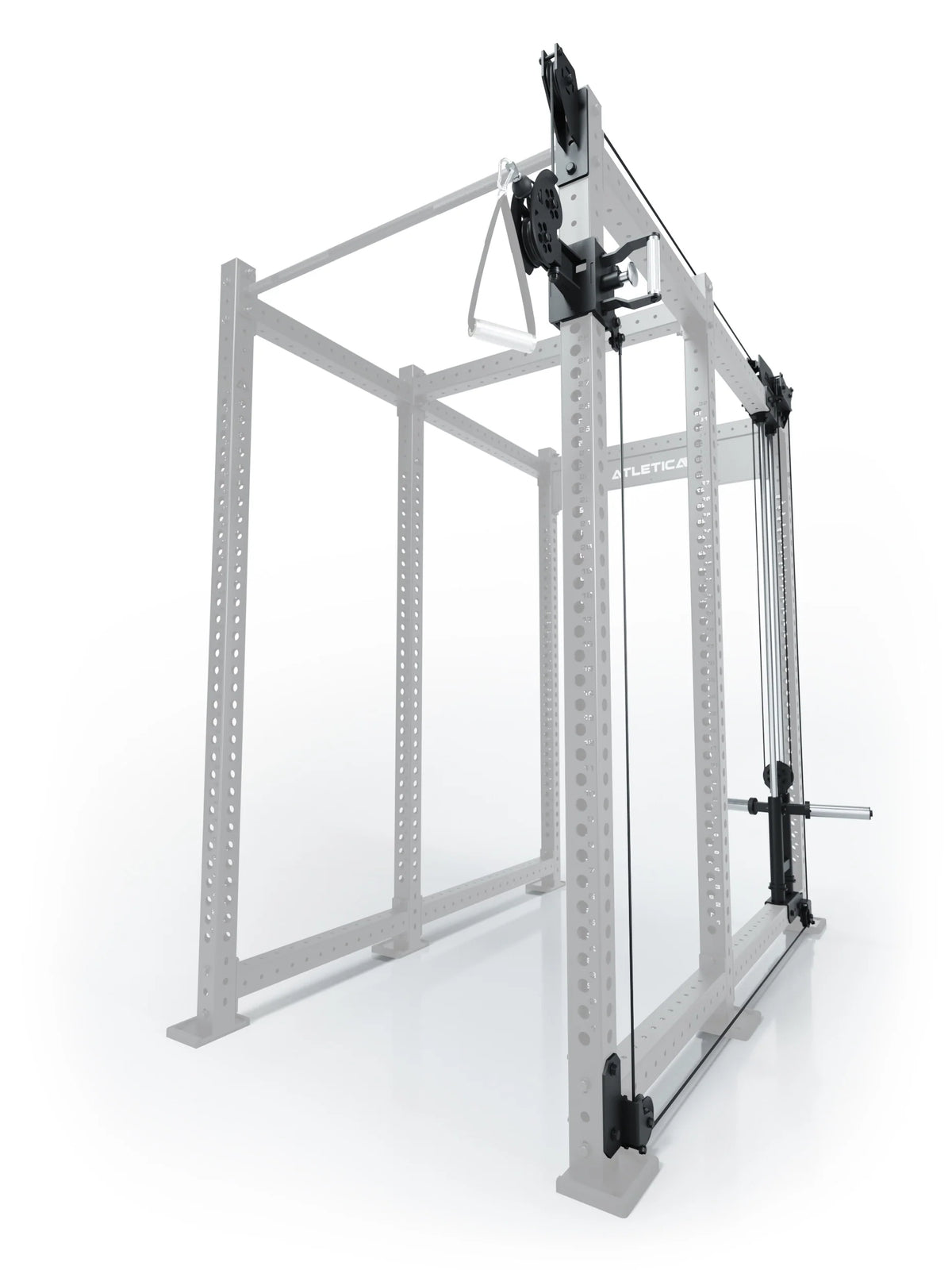 R8 Bradley Plate Loaded Cable Pulley Attachment, right, 30.5" depth, with Weight Plate holders, Position 6