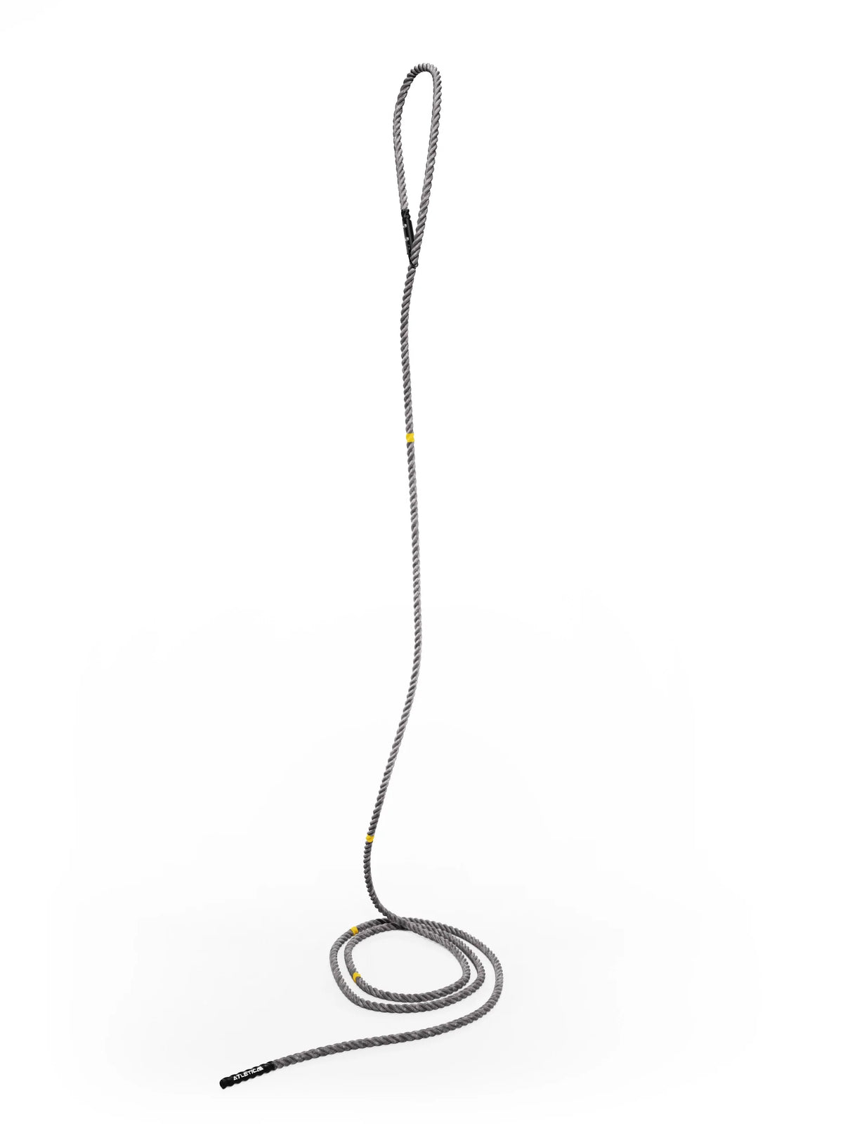 Atletica HRX Power Rope 50 ft with loop and gray training rope in complete view