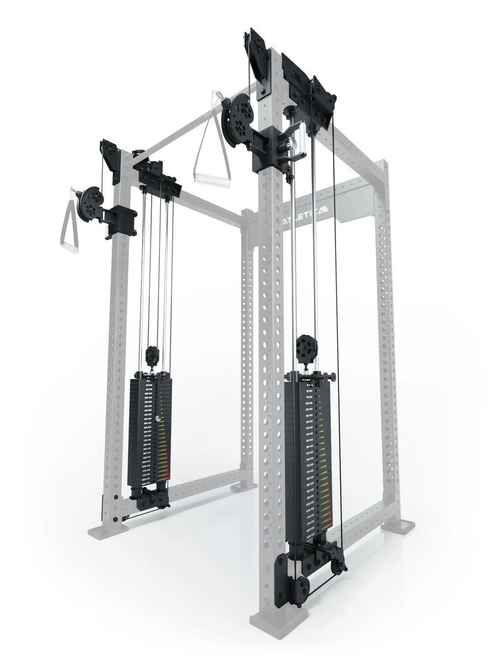 R8 Bradley 500 lb weight stack at the front - upgrade cable attachment 43" Crossbar