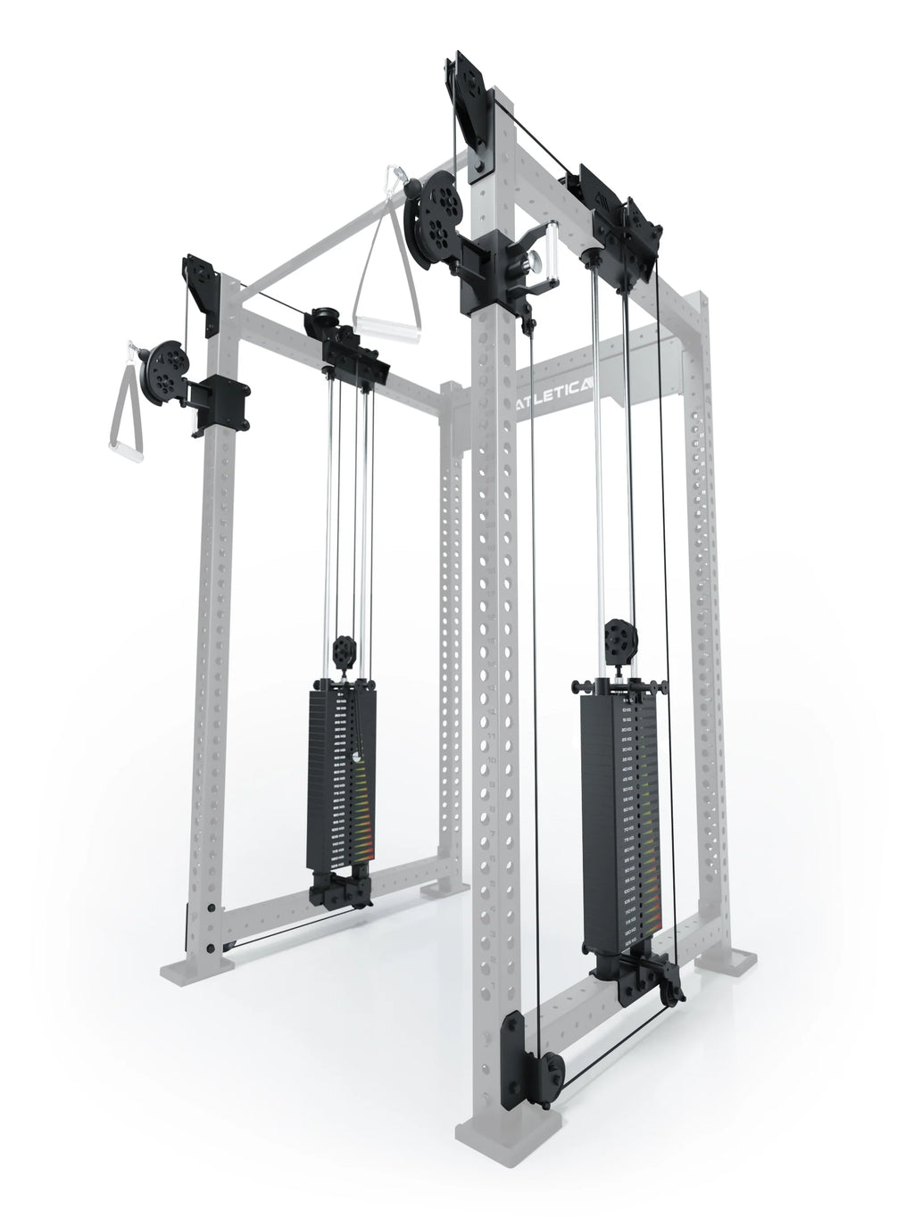 R8 Bradley 500 lb weight stack in the middle - upgrade cable pulley attachment 43" Crossbar
