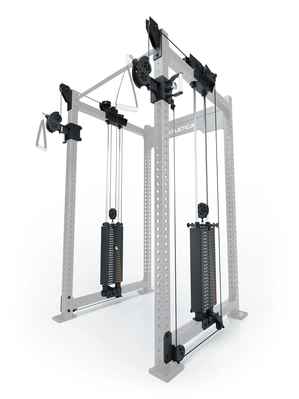 R8 Bradley 500 lb weight stack in the middle - upgrade cable pulley attachment 43" Crossbar