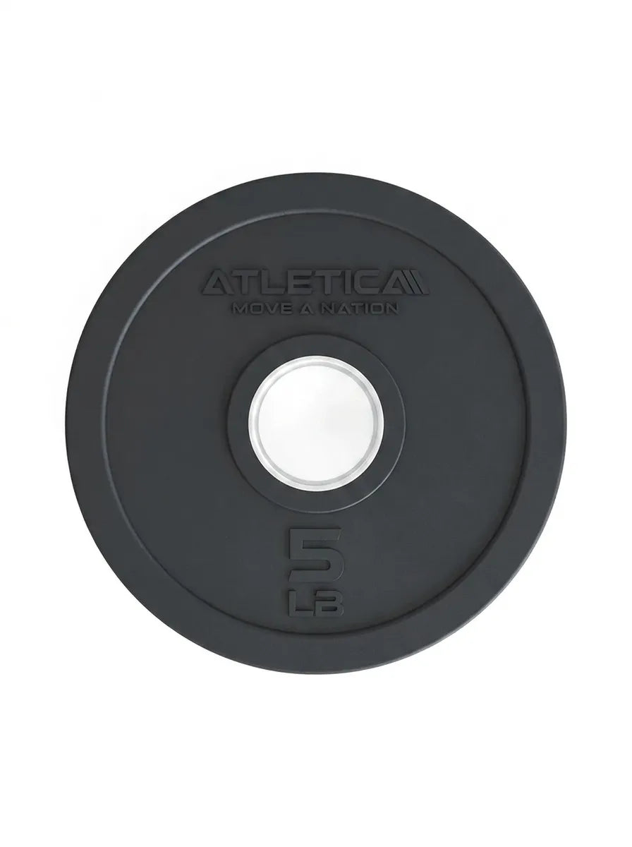 Rubber Plates - black weight plate, 5 lb, central hole