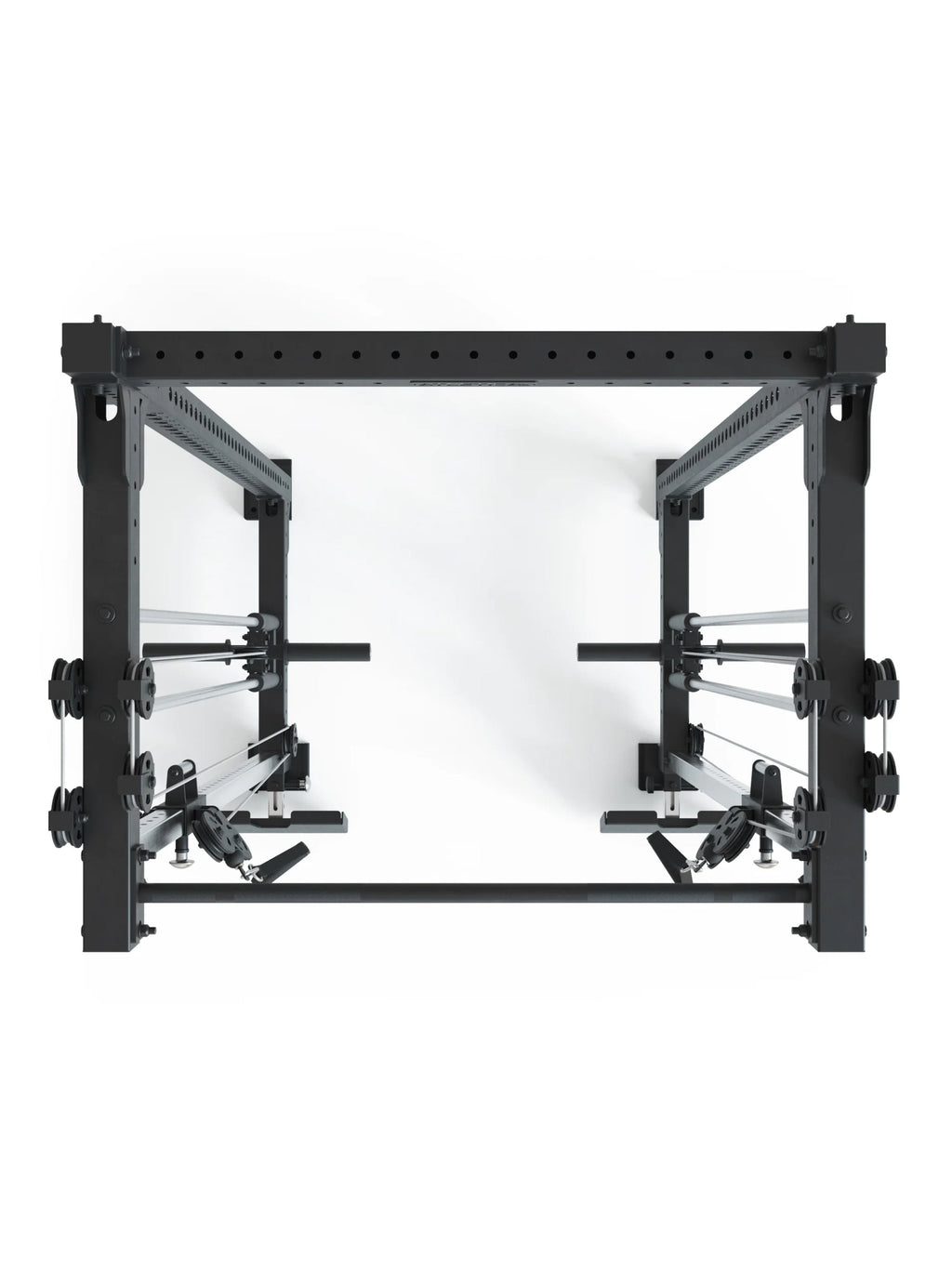 R8 Nitro Cable Rack - black cable pulley machine, freestanding, wall-mounted, with weight plate holders