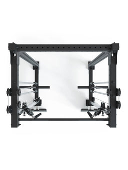 R8 Nitro Cable Rack - black cable pulley machine, freestanding, wall-mounted, with weight plate holders