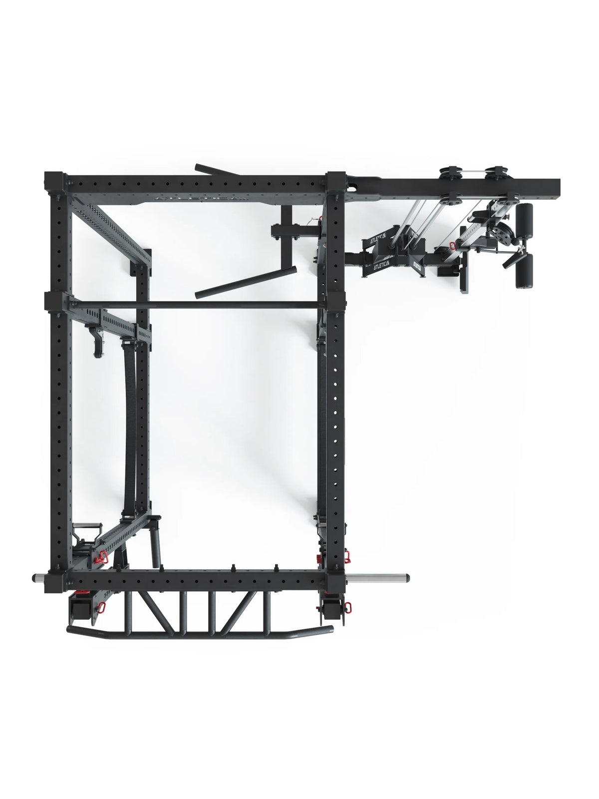 R8 Sentinel PRO - black Power Rack with Pull-Up Bar, cable pulley, dip bars