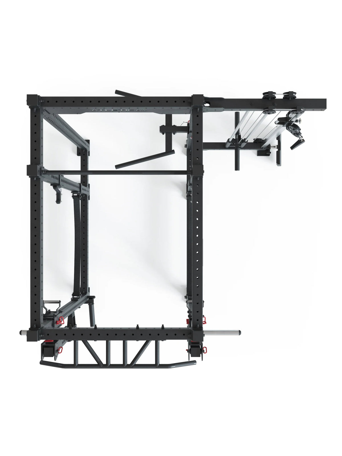 R8 Sentinel PRO Power Rack with Pull-Up Bar, Cable Pulley, Weight Plate Mount