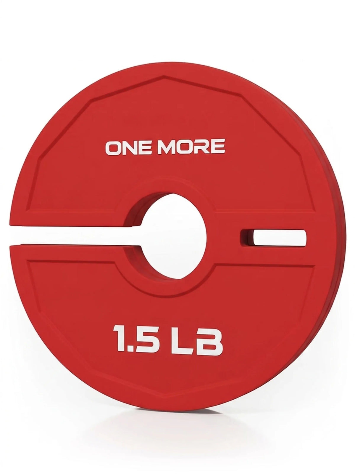 Add-On Flex Plates Colored - red weight plate, 1.5 lb, standing upright, for fine-increment weight increases