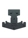 Atletica Barbell Storage - Black Metal Bracket, Four Screws Visible, Robust Construction