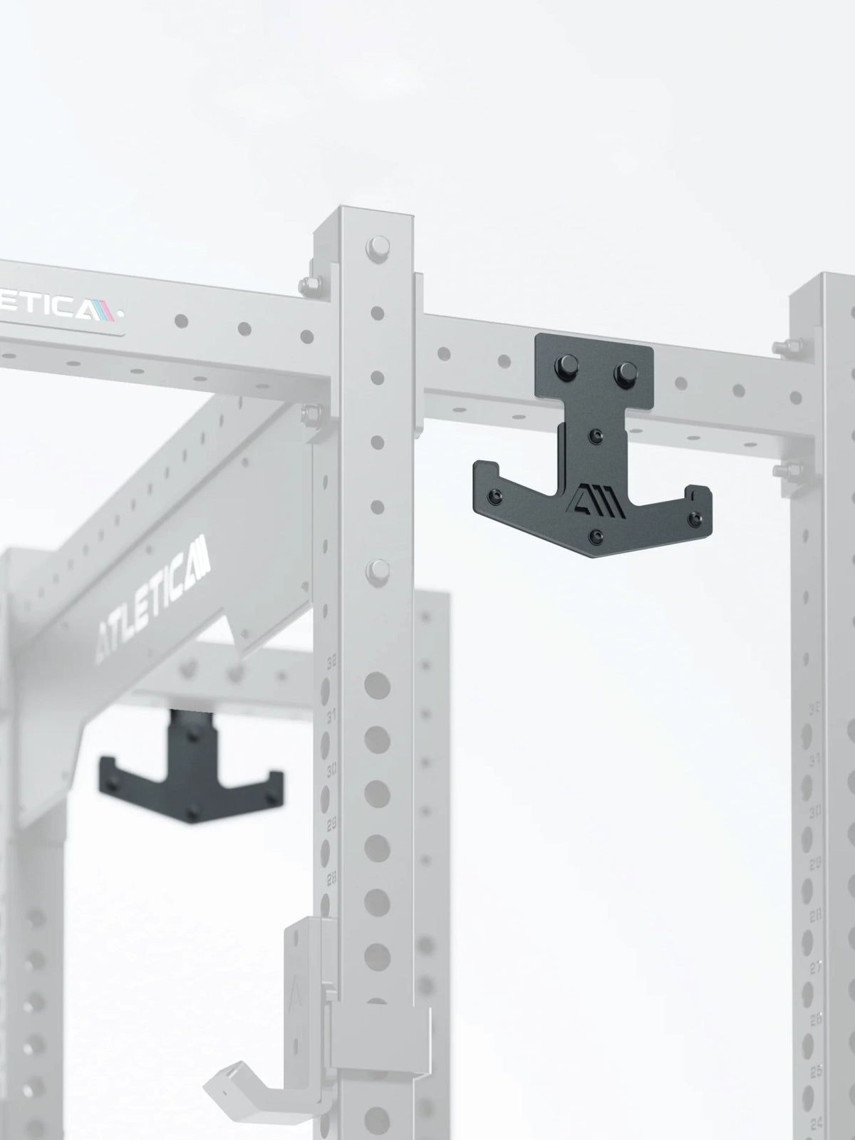 Barbell Shelf - Black holder on the Power Rack