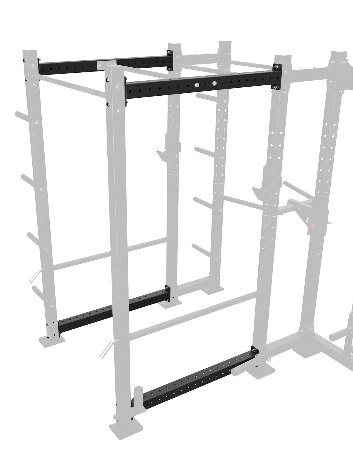 R8 Crossbar 43" mounted on Power Rack