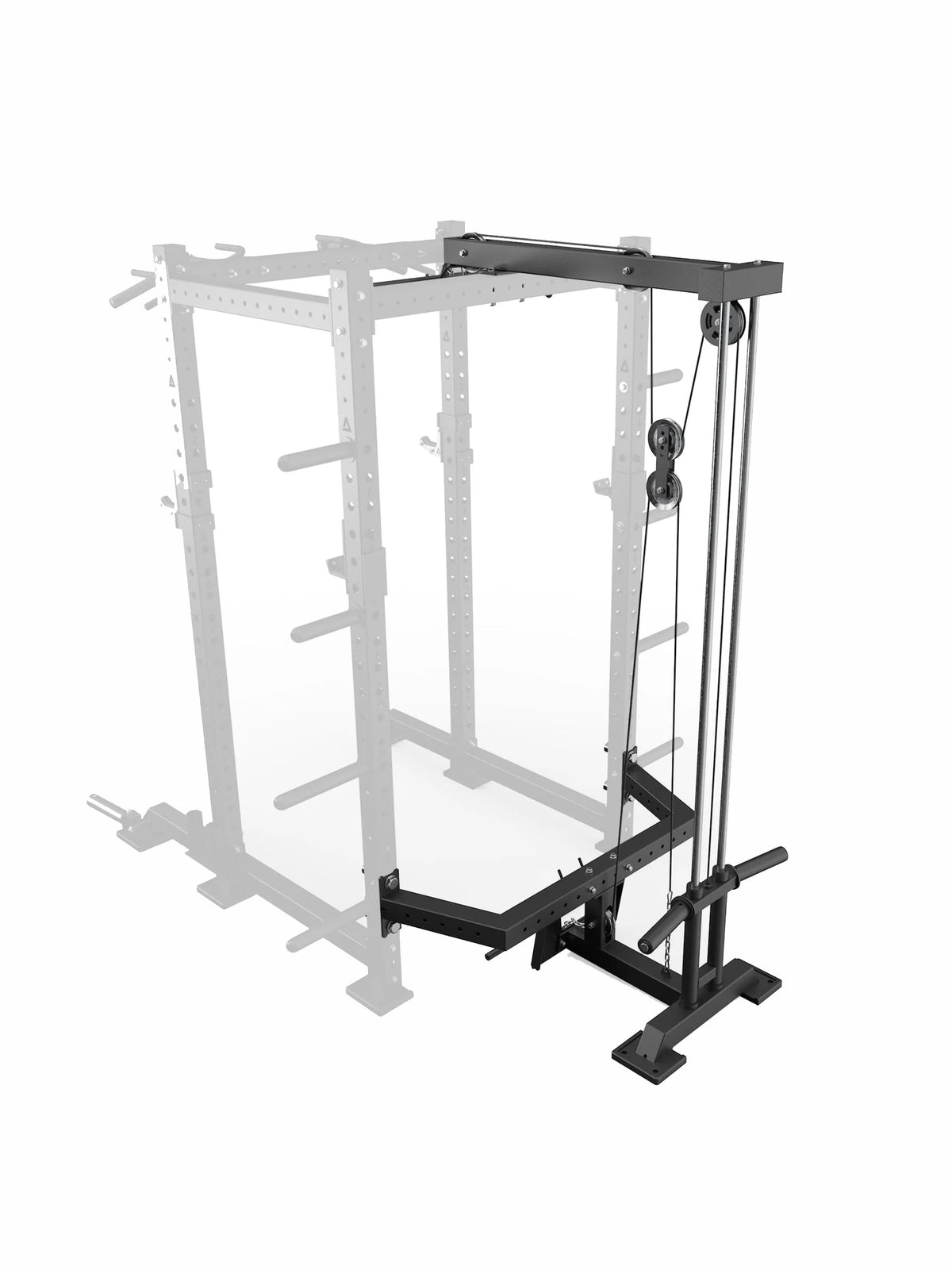 R8 Lat Pulldown with low row on the Power Rack – compatible with 50 mm weight plates