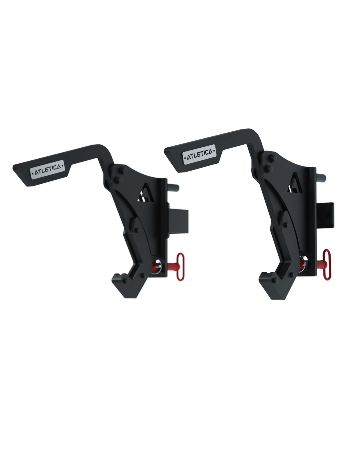 Atletica R8 Monolifts pair with long lever arms and red safety pins