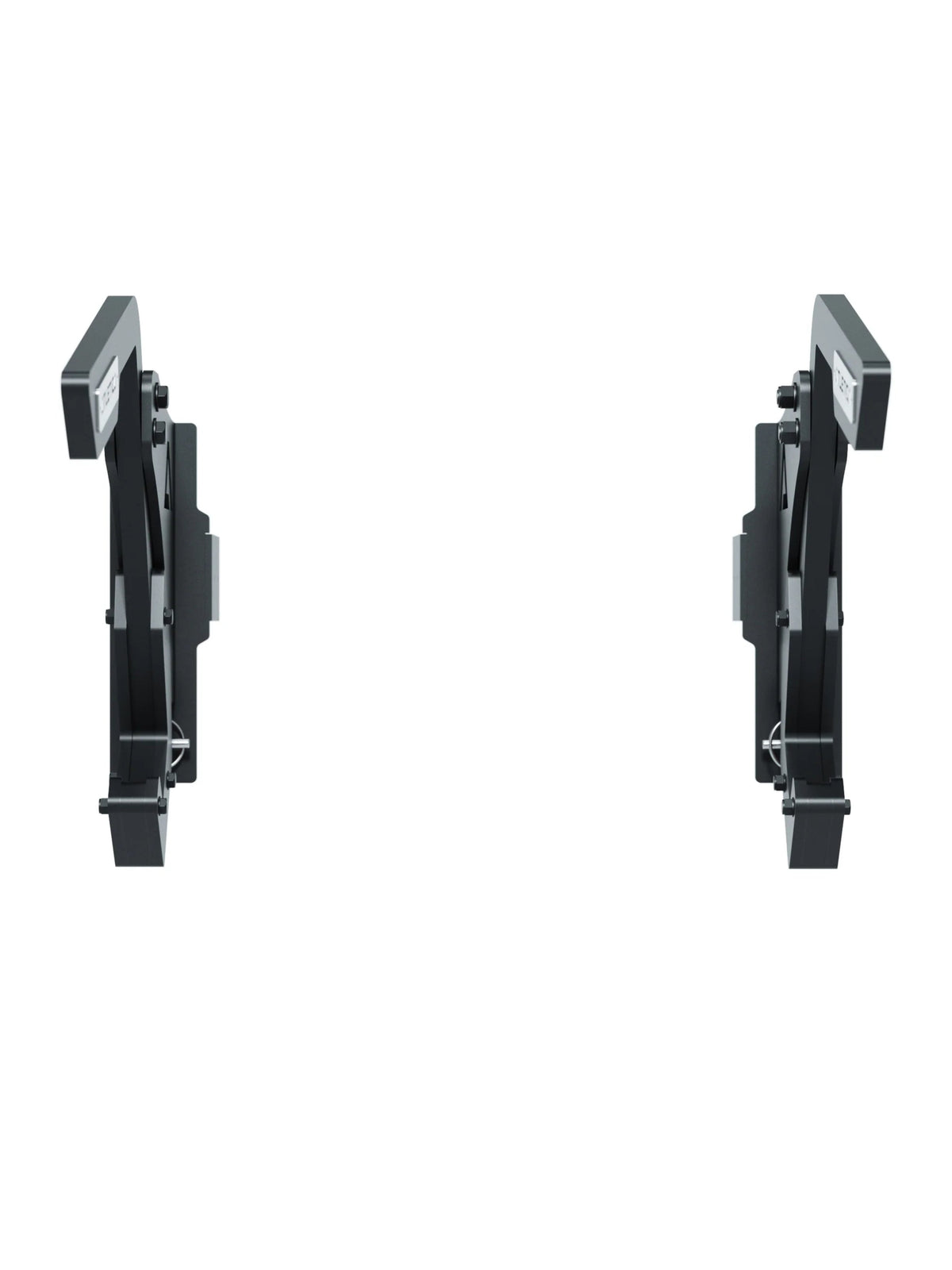 Atletica R8 Monolifts pair in black design with side mounting and safety mechanism