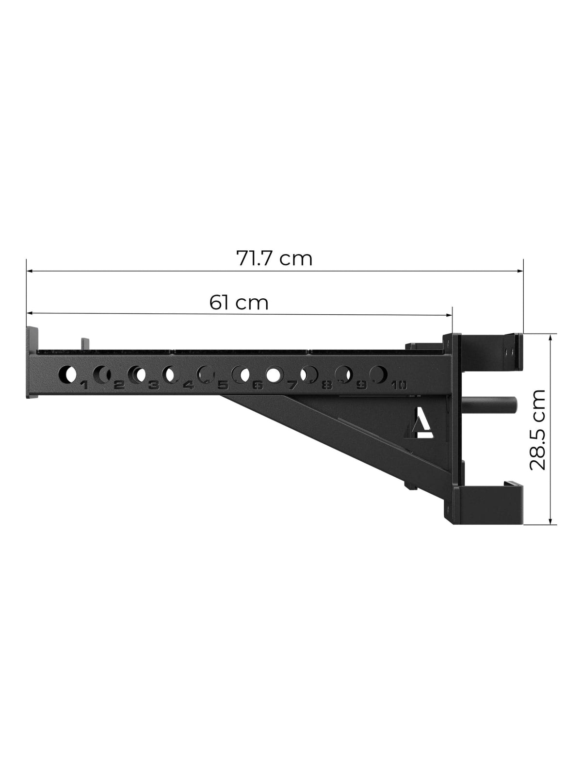 R8 Spotter Arms from Atletica, mountable directly on the R8 Power Rack – for safe solo training without a training partner