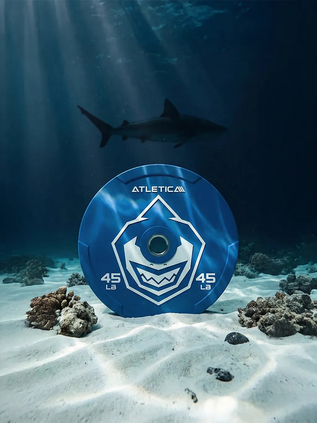Animal Bumper Plates 45 lb - blue weight plate