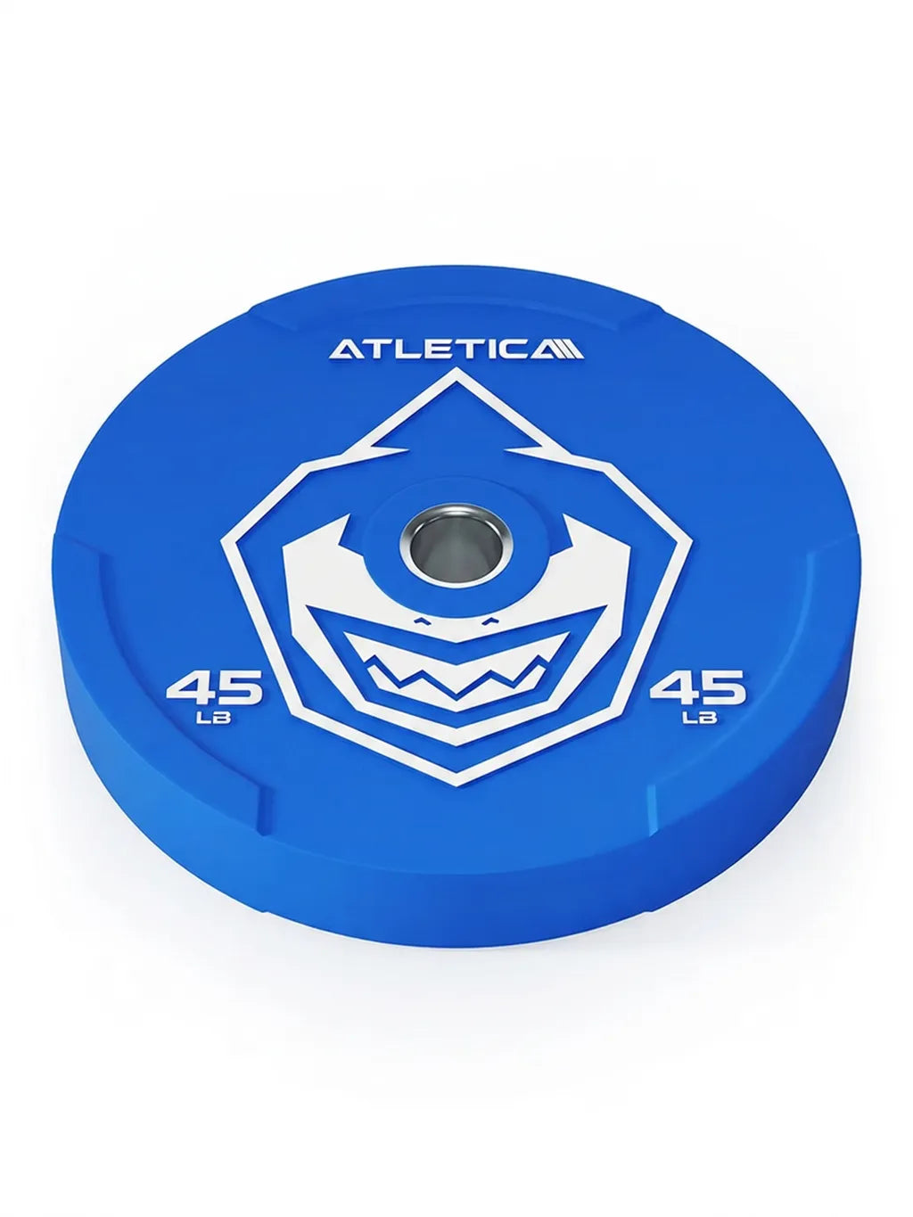 Animal Bumper Plates 45 lb - Blue Weight Plate, tooth-shaped Design, for Strength Training