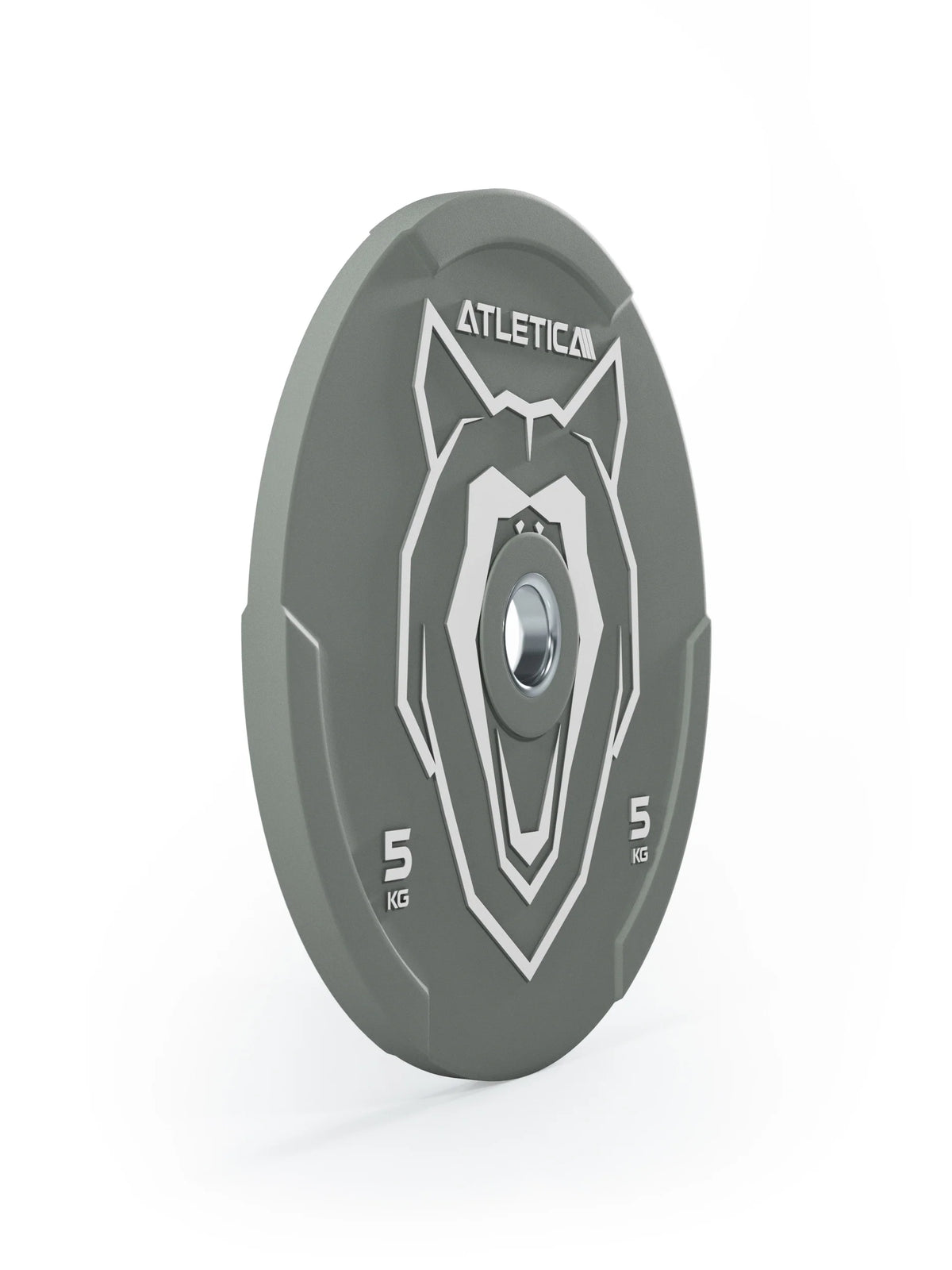 Atletica Animal bumper plate 11 lb, gray, side view