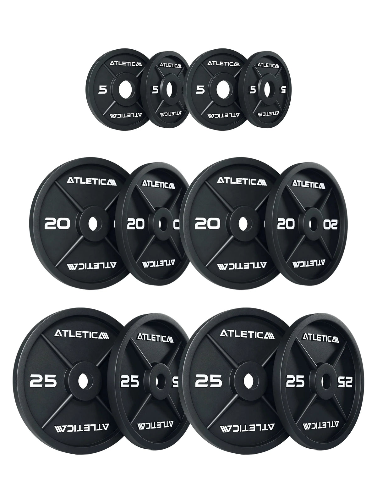 Atlas Set - 440 lb Iron Plates Set Made of Cast Iron
