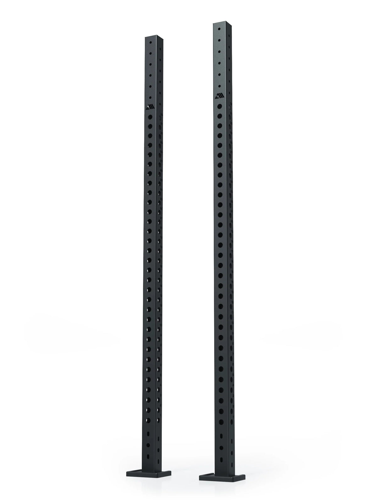 Atletica R8 colored uprights pair in black, front view