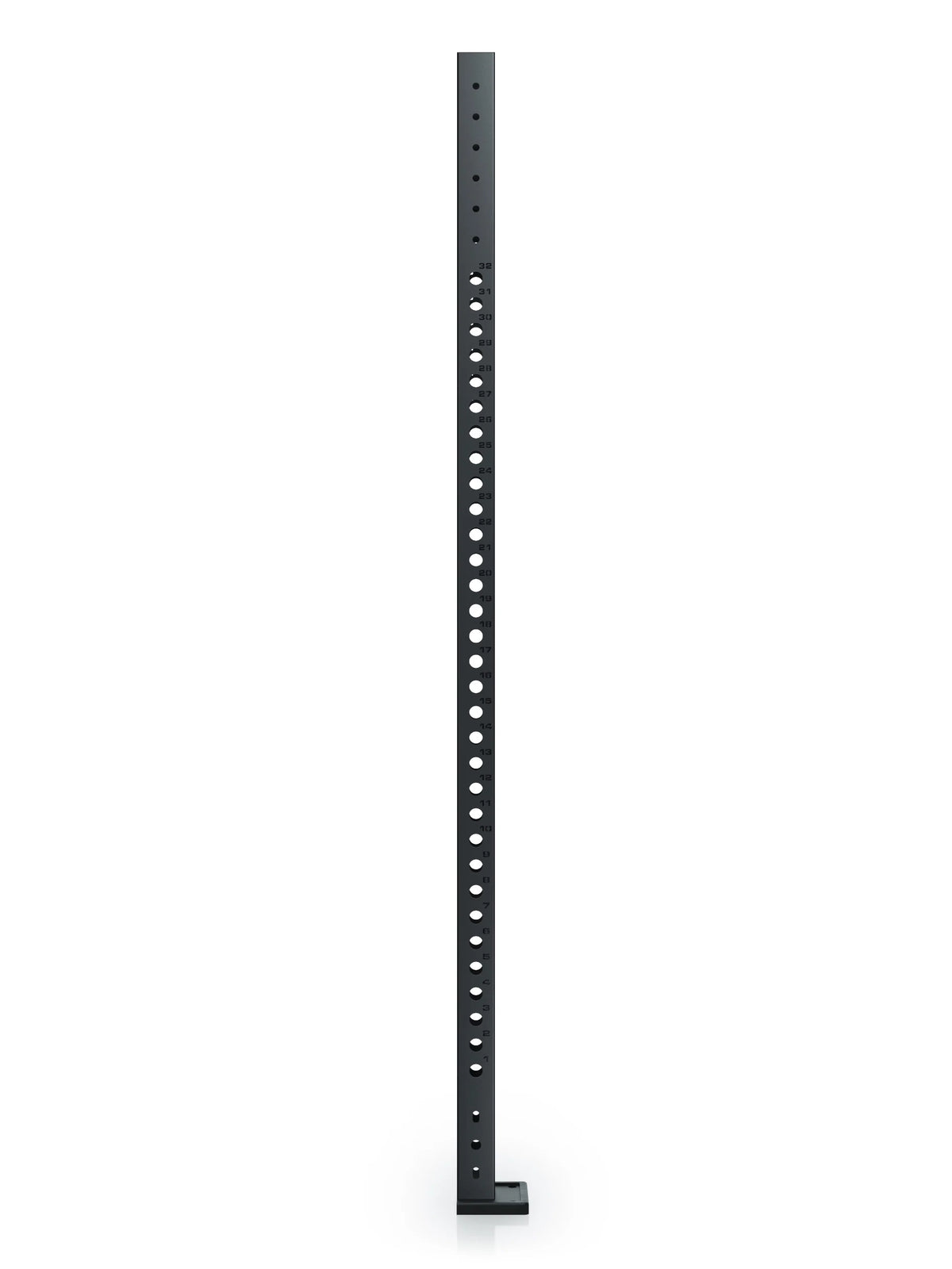 R8 Colored Uprights 89" - black steel post with numbered holes, rectangular base, vertically aligned