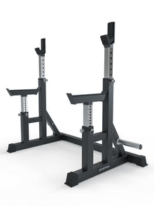 Atletica Dome adjustable squat stand with barbell rests and sturdy base