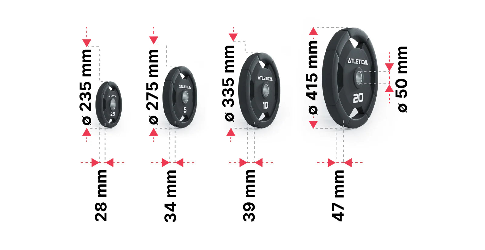 4H Gripper Plates 75kg Set: Dimensionen