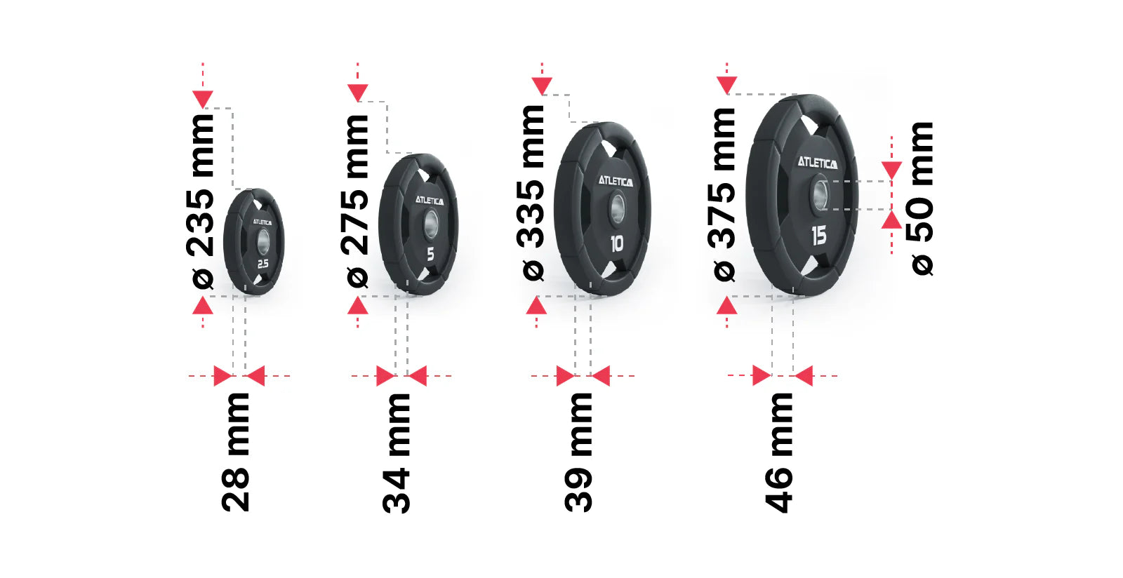 4H Gripper Plates 95kg Set: Dimensionen