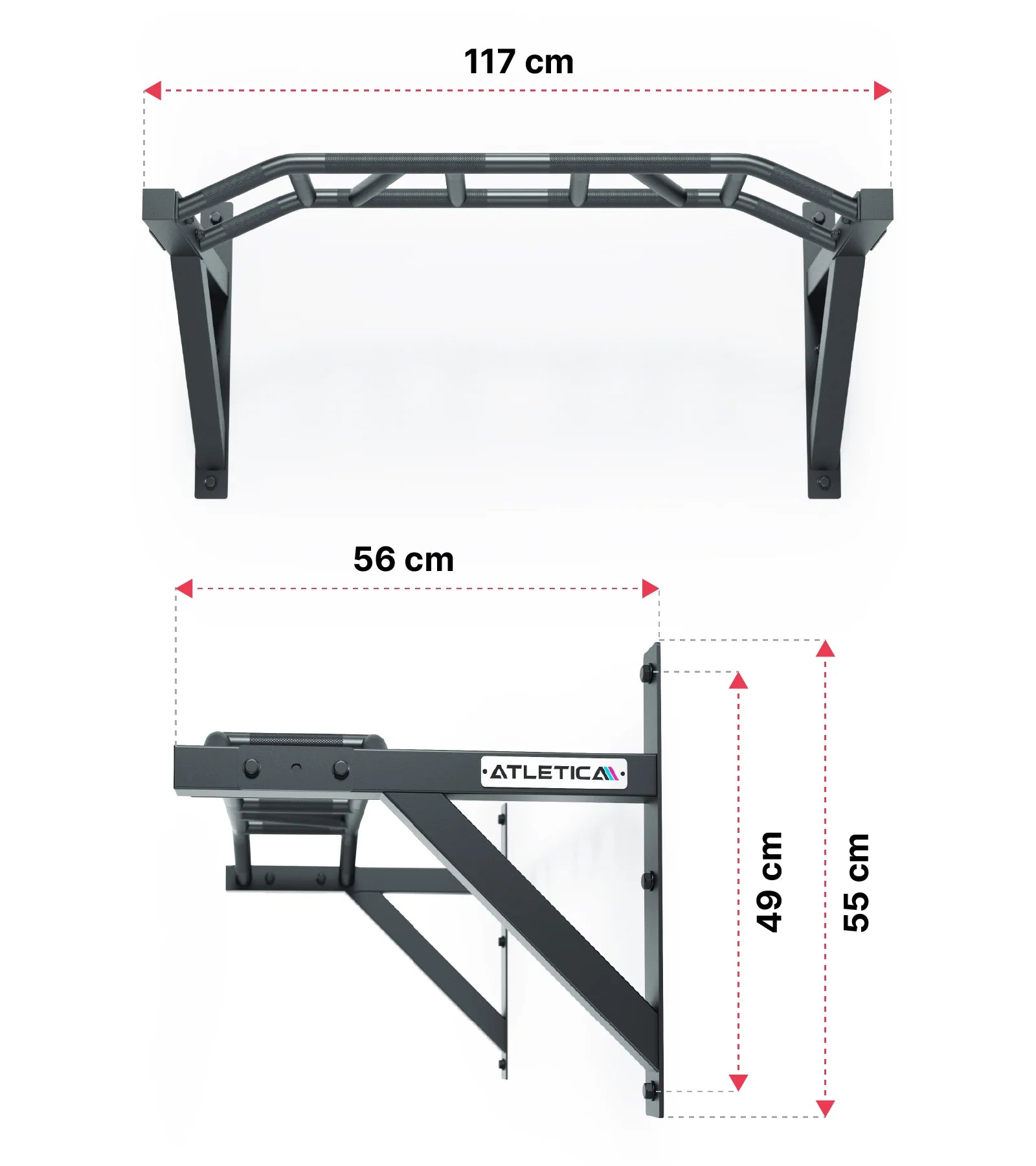 Multi Grip Pull Up Bar Dimensionen