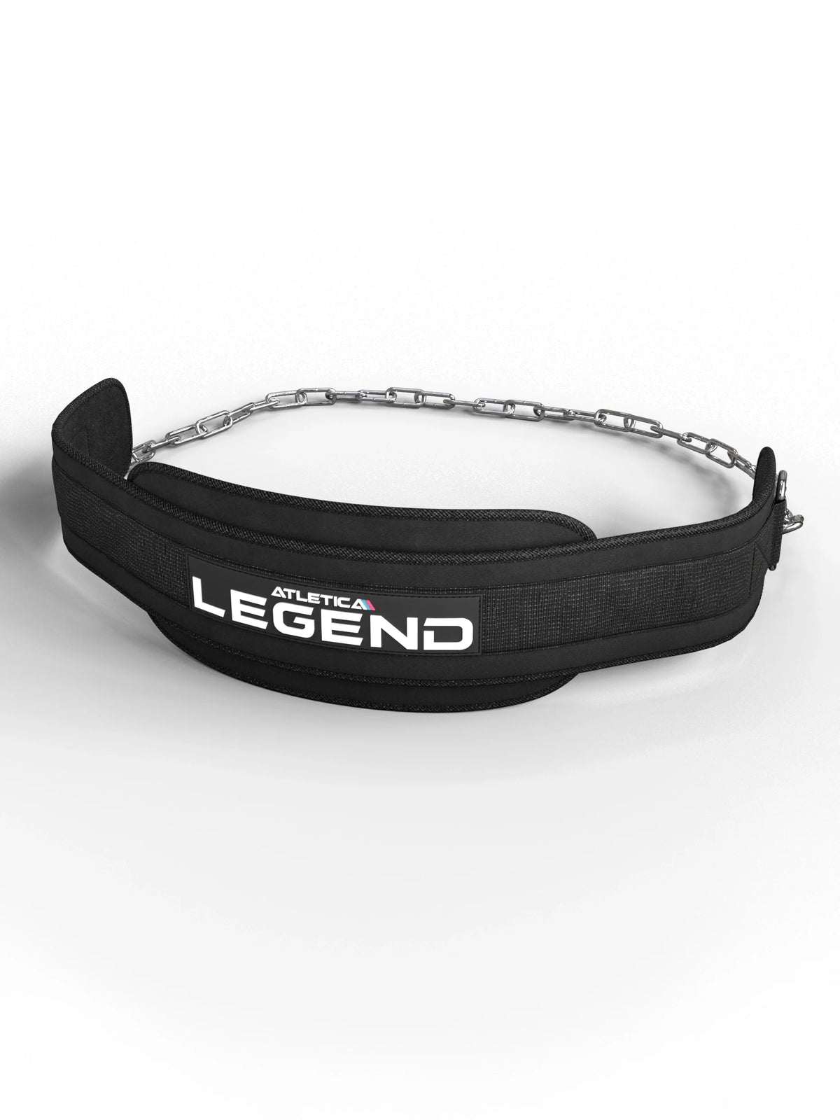 Atletica Legend Black Dip Belt with Chain, for Weightlifting