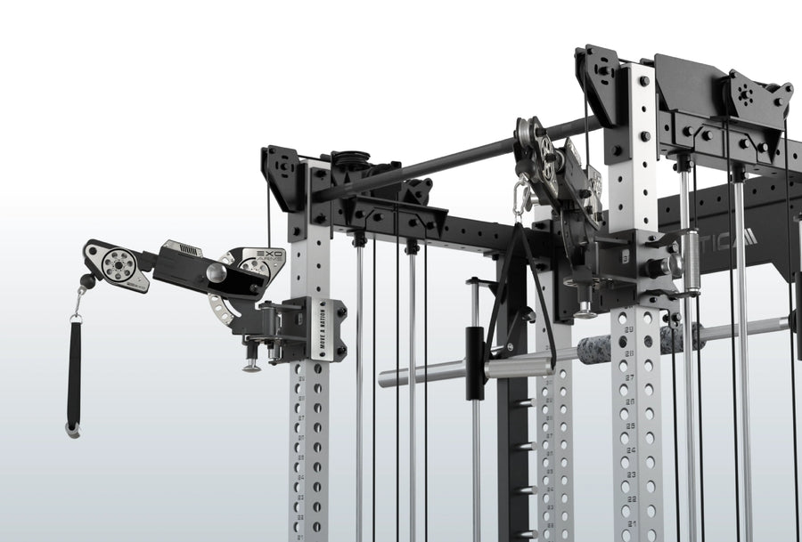 Power Rack with EXO Arms for maximum cable pulley freedom