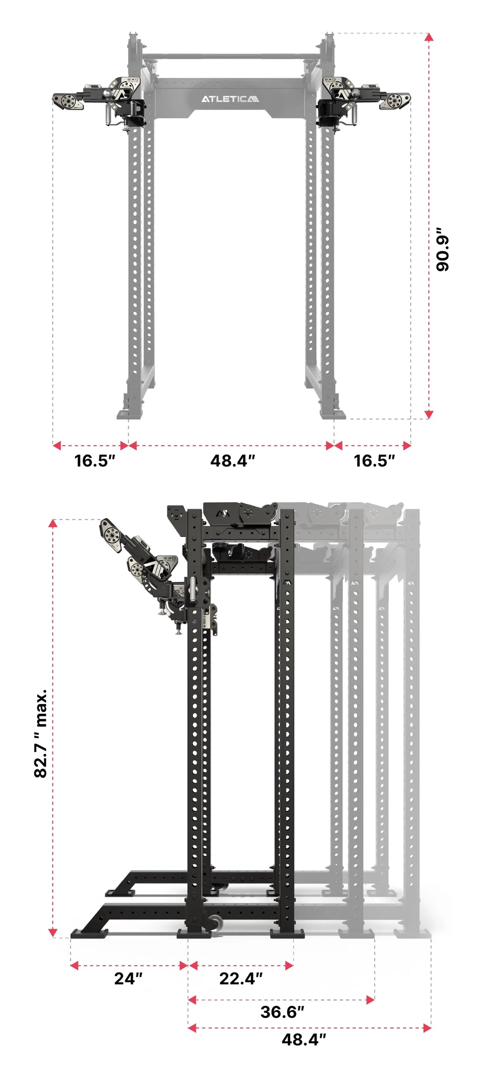 R8 Bradley EXO Attachment 380 lb Dual 16.5" Position 1 – view 1