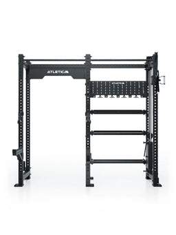 R8 Falcon R - black Power Rack with Pull-Up Bar, weight plate holder