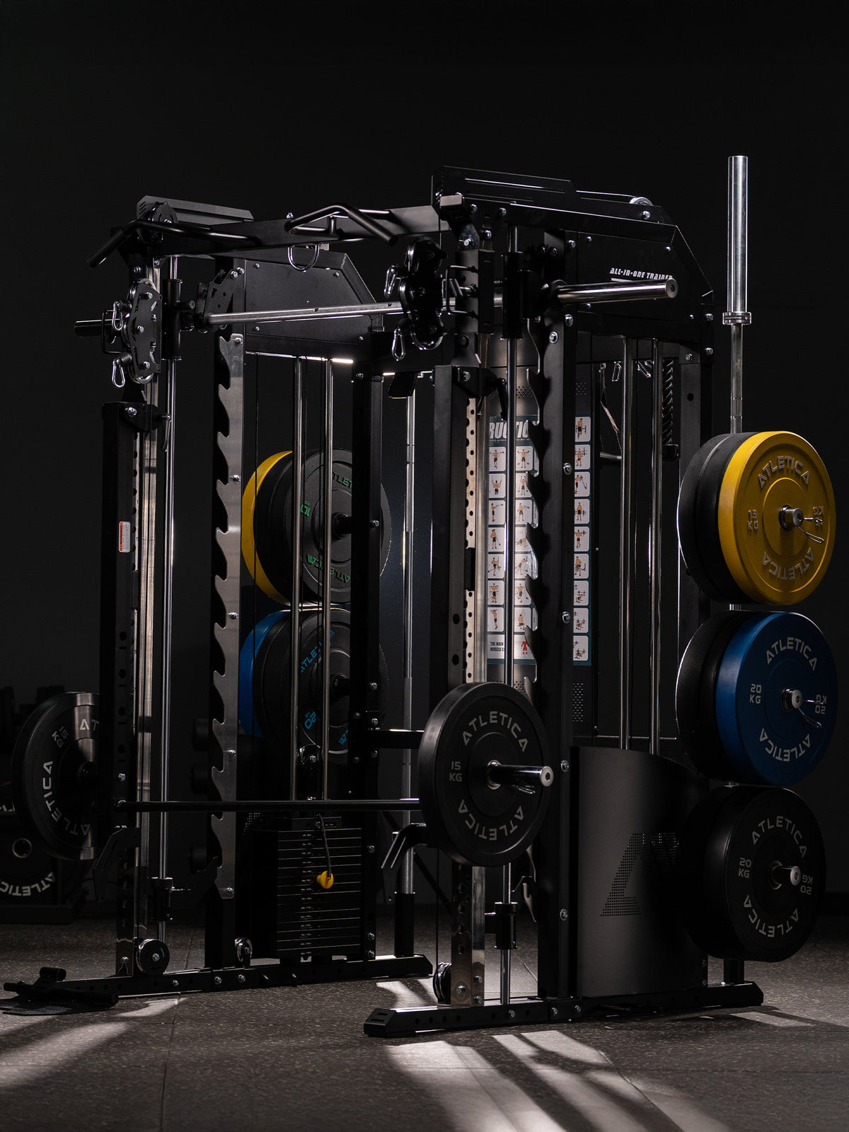 Fallout Home Gym with linear Smith Machine and Lat Pulldown Set for back exercises