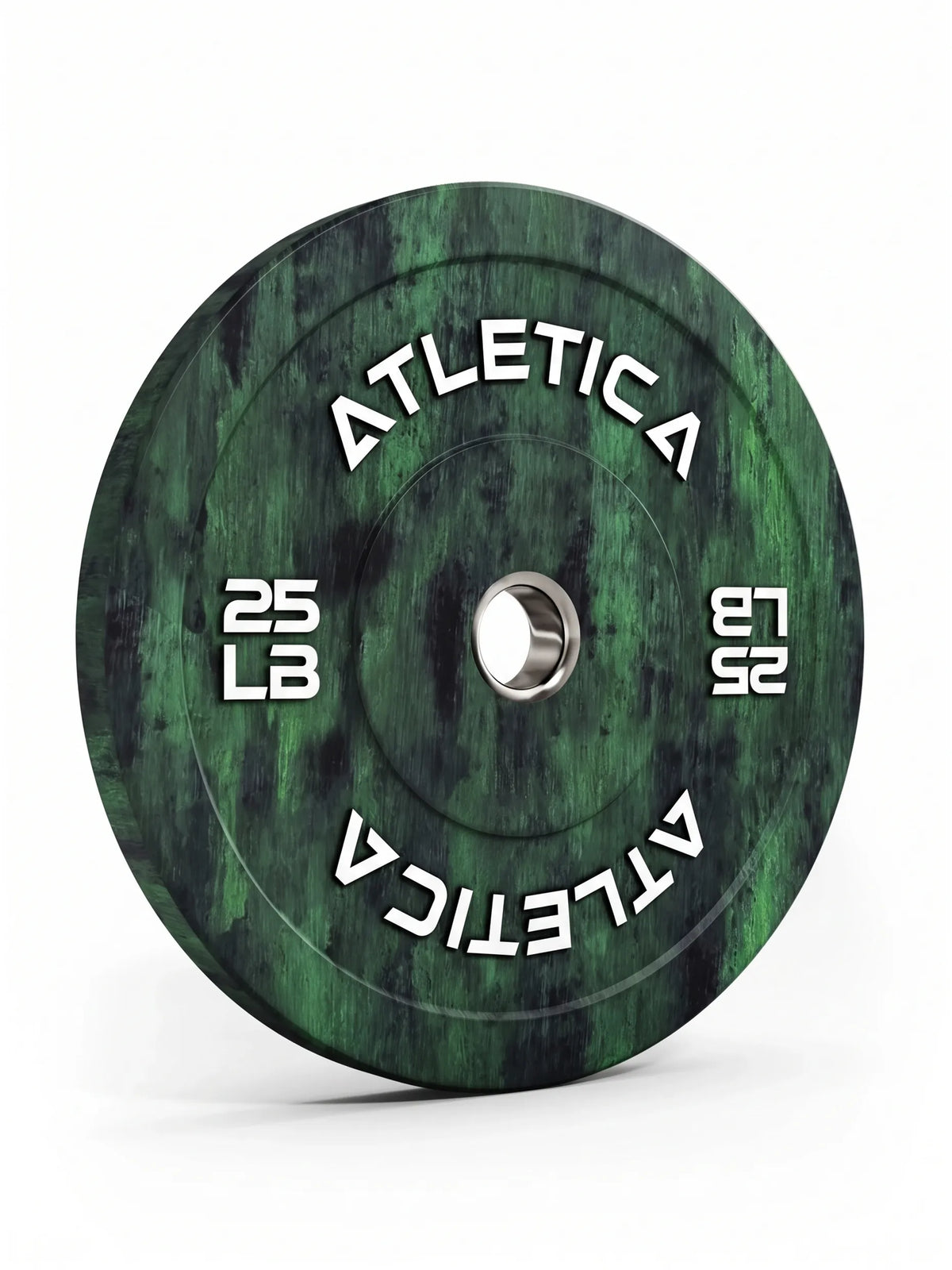 Fusion Bumper Plates - Green Weight Plate, 25 lb, with Metal Inner Ring
