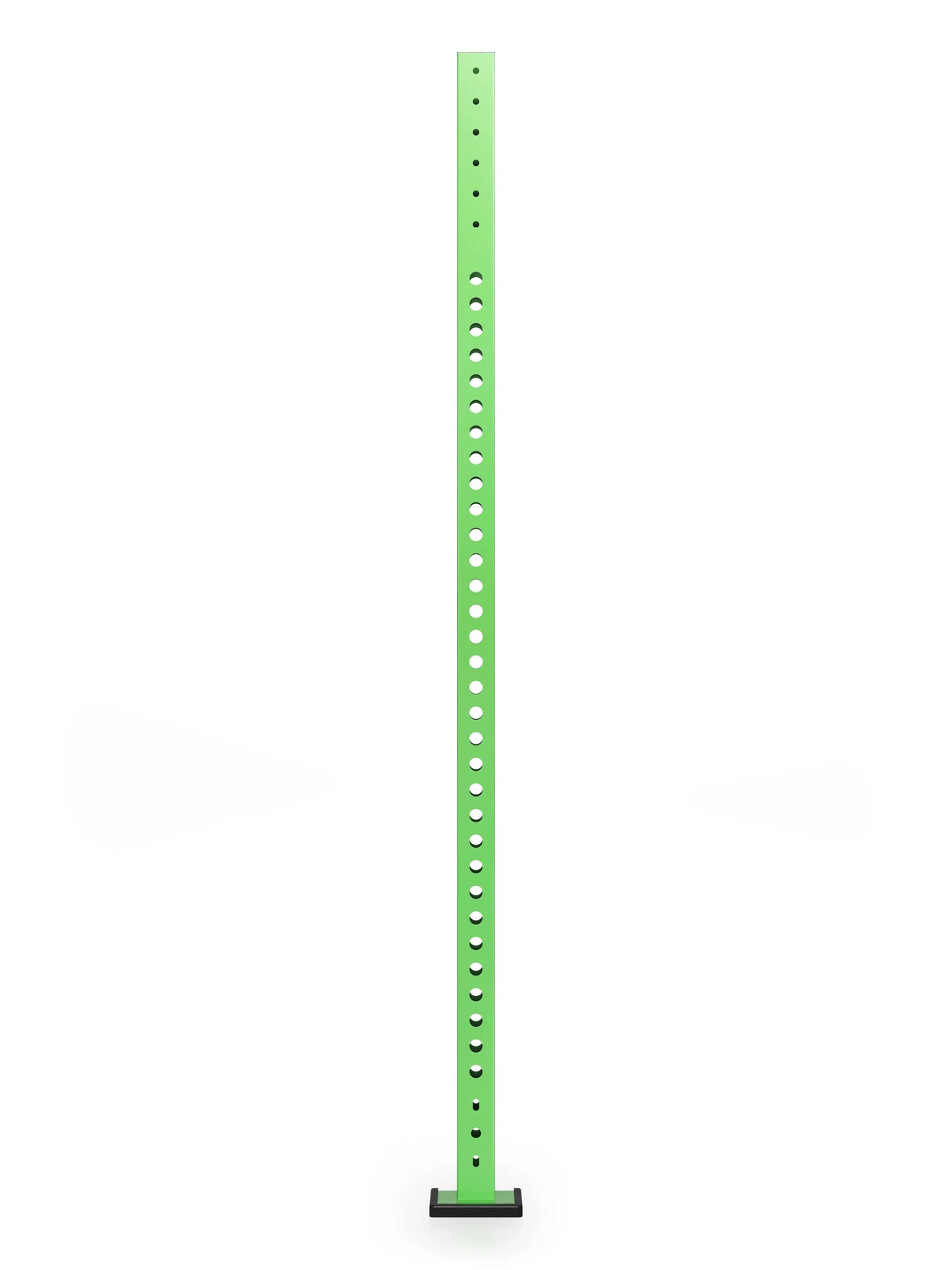R8 Colored Uprights 89" - green fitness post with row of holes, black base